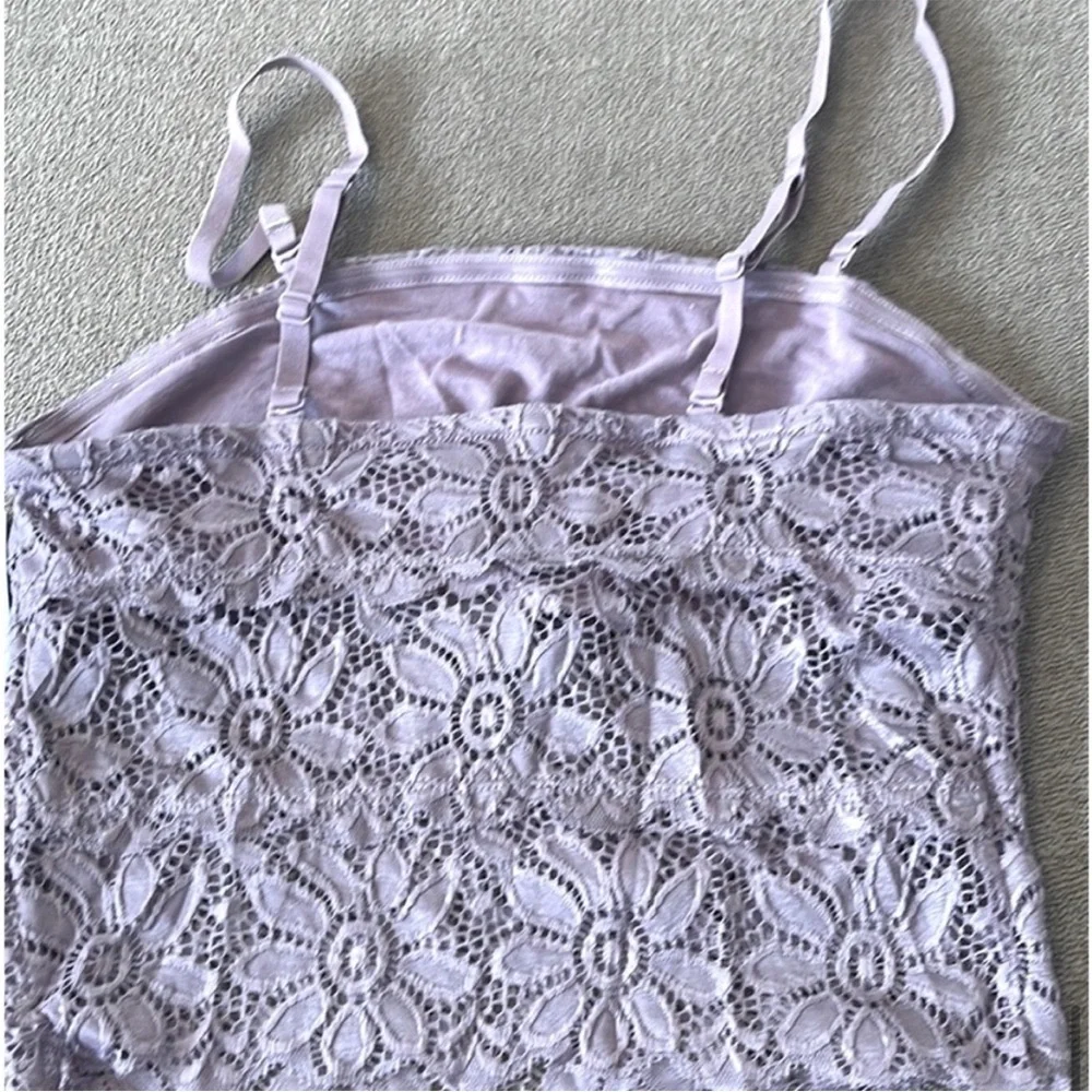 NWT SO Bandeau Pretty Little Layers Sexy Muted Lavender Lace Bralette/cami Sz M - Picture 4 of 5